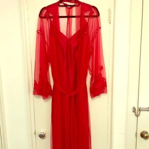 Victoria’s Secret maxi nightgown and robe